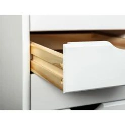 Hioshop Simra kommode kantoorarchief op wielen 6 lades wit