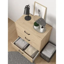 Hioshop Sofia ladekast 3 lades eikdecor