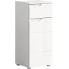 Hioshop Solero badkamerkast 1 deur- 1 lade wit hoogglans- wit