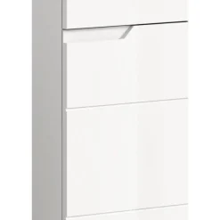 Hioshop Solero badkamerkast 1 deur- 1 lade wit hoogglans- wit