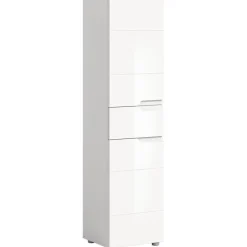 Hioshop Solero badkamerkast 2 deuren- 1 lade wit hoogglans- wit