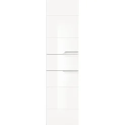 Hioshop Solero badkamerkast 2 deuren- 1 lade wit hoogglans- wit