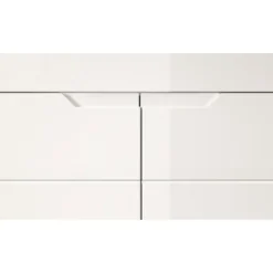 Hioshop Solero kledingkast 1 deur- 1 spiegeldeur wit hoogglans- wit