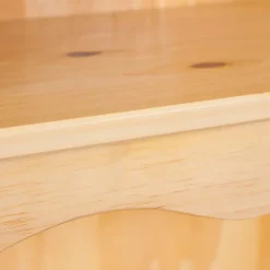 Hioshop Toswa vitrinekast 3 deuren- 2 glazen deuren- 3 lades- 2 open ruimtes