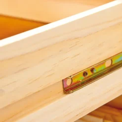 Hioshop Toswa vitrinekast 3 deuren- 2 glazen deuren- 3 lades- 2 open ruimtes