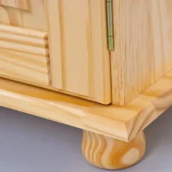 Hioshop Toswa vitrinekast 3 deuren- 2 glazen deuren- 3 lades- 2 open ruimtes