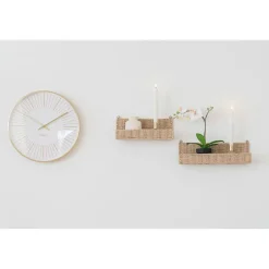 Hioshop Treviso Wandplank set van 2 natuur