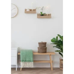 Hioshop Treviso Wandplank set van 2 natuur