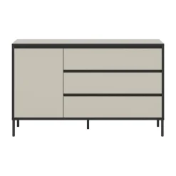 Hioshop Tron dressoir 1 deur- 3 lades kasjmier decor
