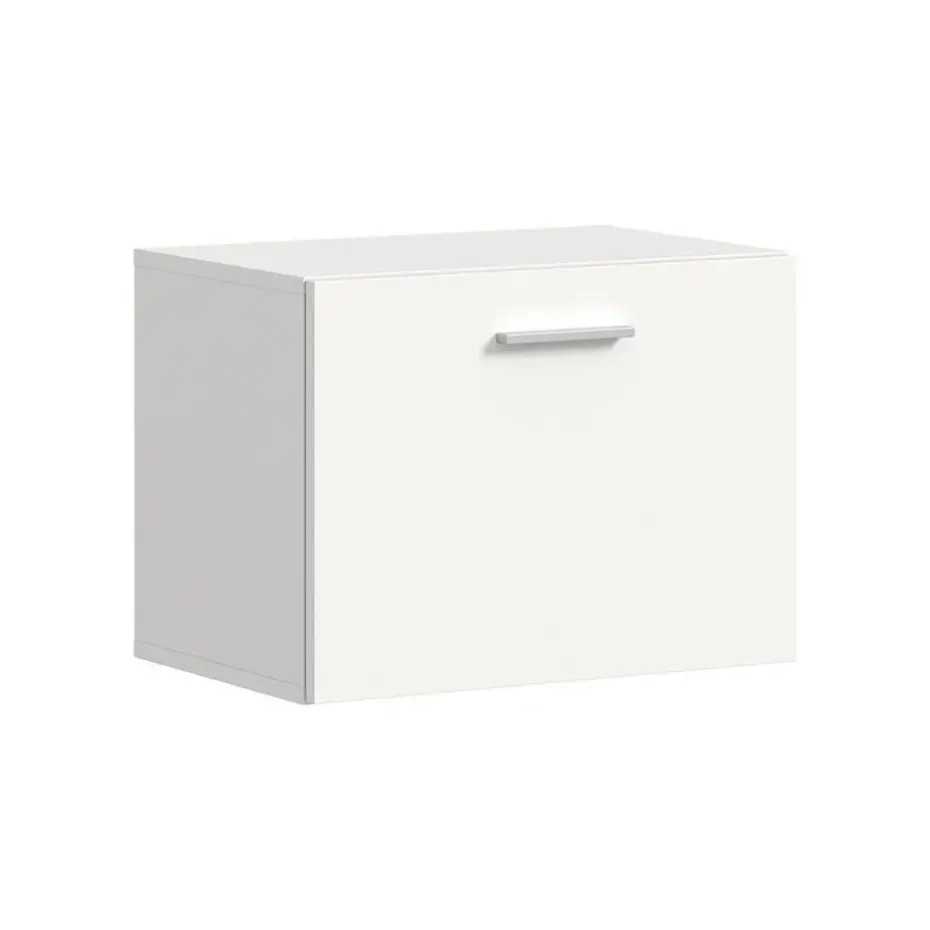 Hioshop Vaga schoenenkast wandgemonteerd 52x39cm 1 klepdeur wit