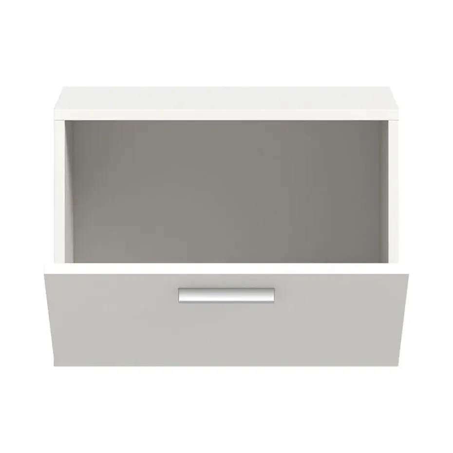 Hioshop Vaga schoenenkast wandgemonteerd 52x39cm 1 klepdeur wit