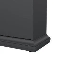 Hioshop Venedig schoenenkast met 3 klepdeuren mat grijs