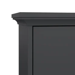 Hioshop Venedig schoenenkast met 3 klepdeuren mat grijs