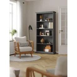 Hioshop Venedig wandkast 5 vakken mat grijs