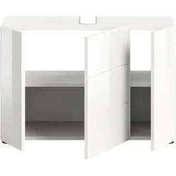 Hioshop Vira wastafel 3 deuren- 5 lades wit hoogglans- wit