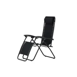 Hioshop Vulcano ligstoel zwart