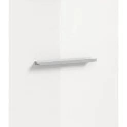 Hioshop Wave wastafel 2 deuren wit hoogglans- eiken decor