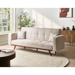 HJULBY - Driezitsbank - Lichtbeige - Polyester