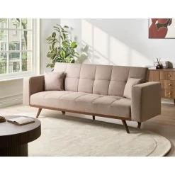 HJULBY - Driezitsbank - Lichtbruin - Polyester