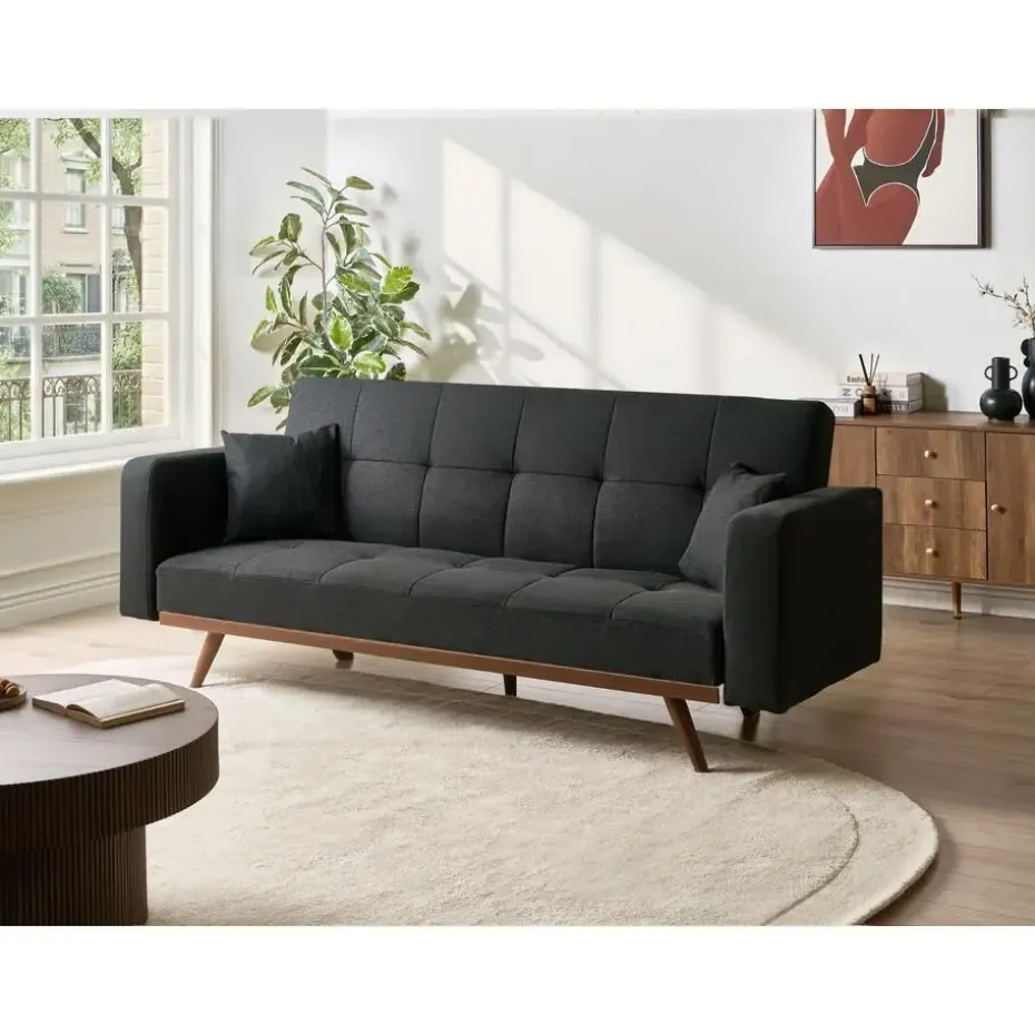 HJULBY - Driezitsbank - Zwart - Polyester