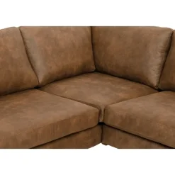 Hoekbank Collin links - cognac