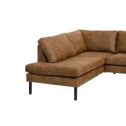 Hoekbank Collin links - cognac