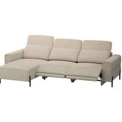 Hoekbank Dave links - elektrisch verstelbaar - taupe