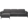 Hoekbank Dave links - elektrisch verstelbaar - stof Chacha - grijs