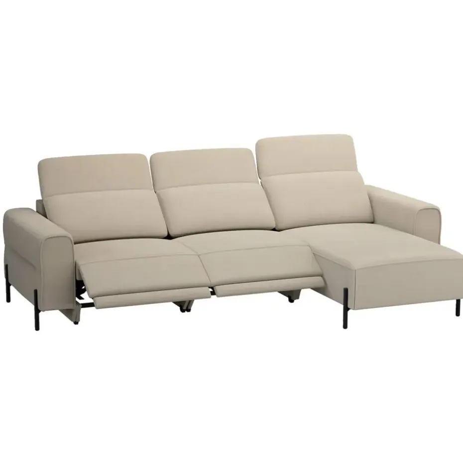 Hoekbank Dave rechts - elektrisch verstelbaar - taupe