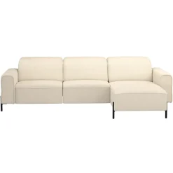 Hoekbank Dave rechts - elektrisch verstelbaar - crème