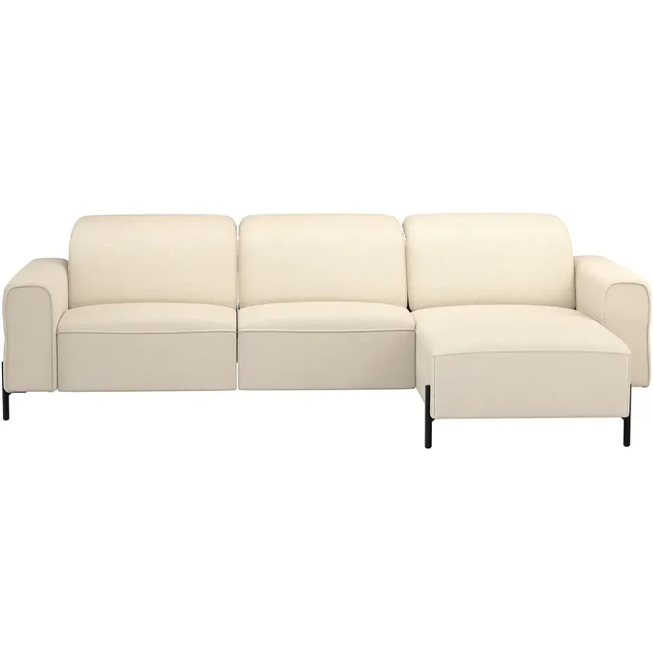 Hoekbank Dave rechts - elektrisch verstelbaar - crème