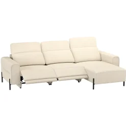 Hoekbank Dave rechts - elektrisch verstelbaar - crème