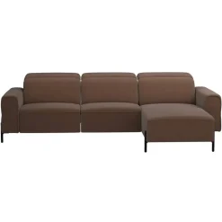 Hoekbank Dave rechts - elektrisch verstelbaar - stof Billy Joe - cognac