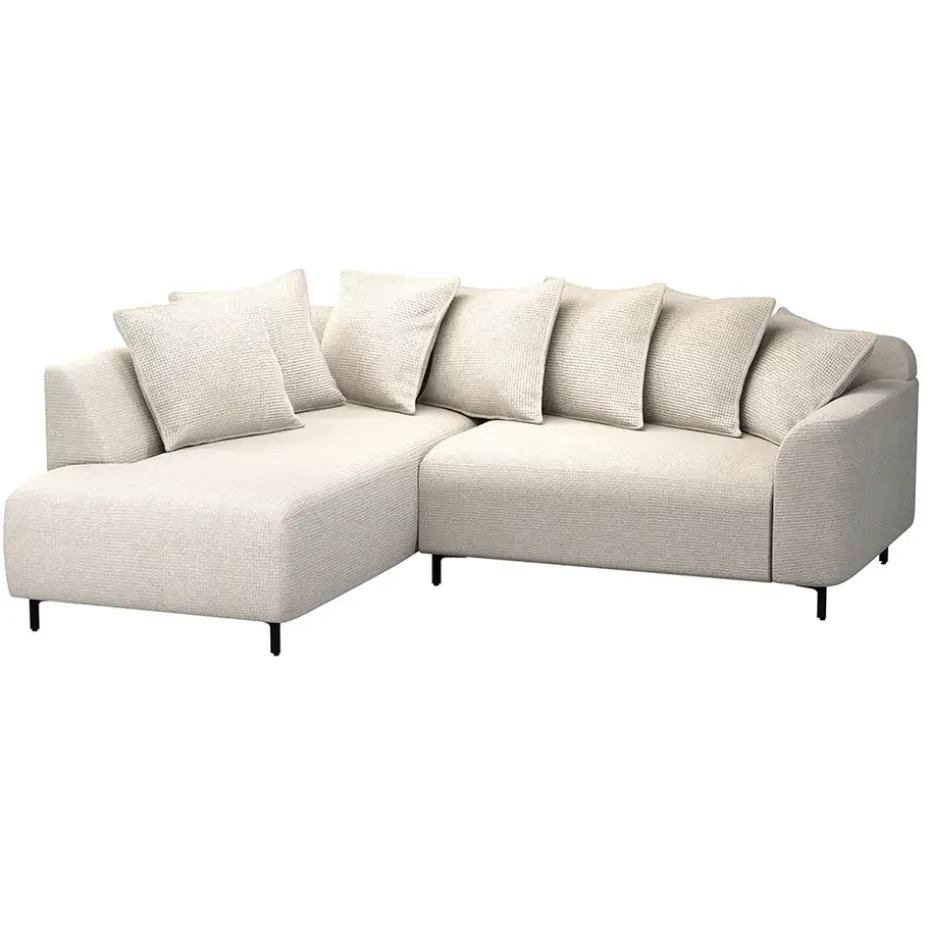 Hoekbank Elsa links - stof Eden - beige