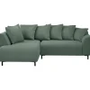 Hoekbank Elsa links - stof Eden - saliegroen