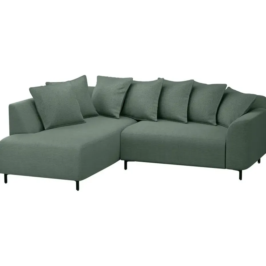 Hoekbank Elsa links - stof Eden - saliegroen