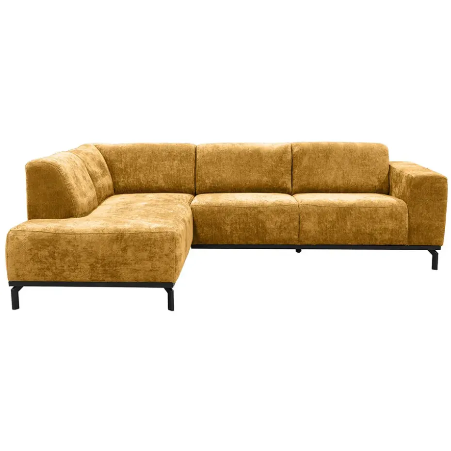 Hoekbank Lola links - okergeel
