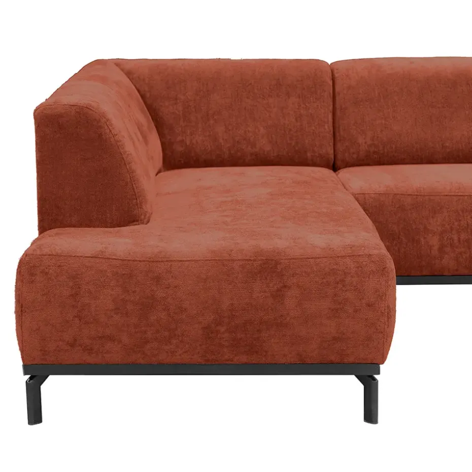 Hoekbank Lola links - terracotta