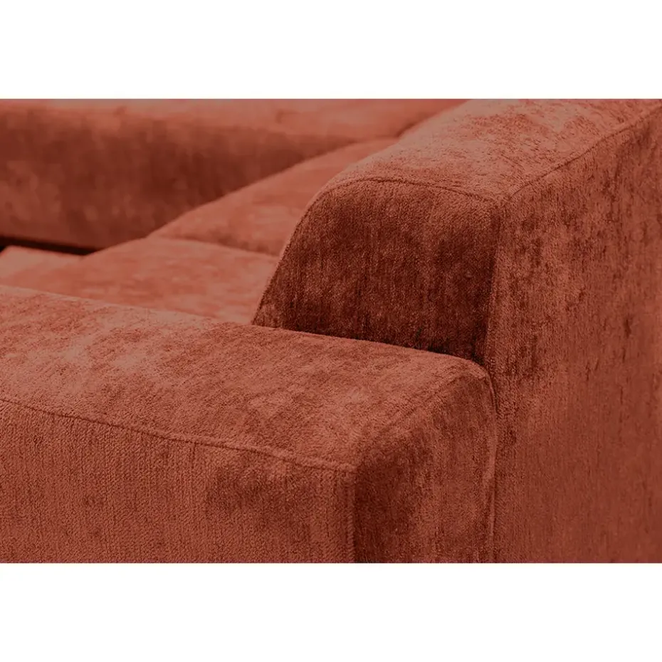 Hoekbank Lola links - terracotta