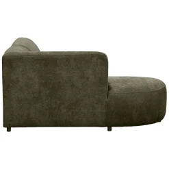 Hoekbank Luna links - stof Rebel - groen