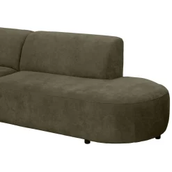Hoekbank Luna links - stof Rebel - groen
