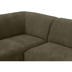 Hoekbank Luna links - stof Rebel - groen