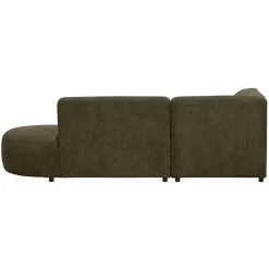 Hoekbank Luna links - stof Rebel - groen