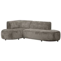 Hoekbank Luna links - stof Cremona - taupe