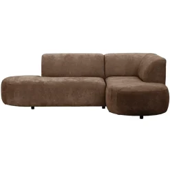 Hoekbank Luna rechts - stof Rebel - terra