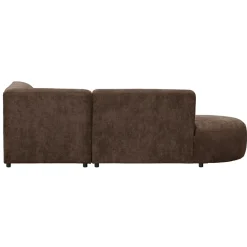 Hoekbank Luna rechts - stof Rebel - terra