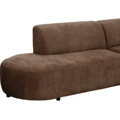 Hoekbank Luna rechts - stof Rebel - terra