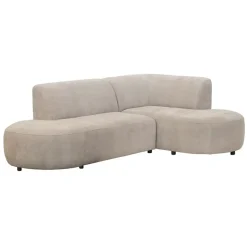 Hoekbank Luna rechts - stof Rebel - beige