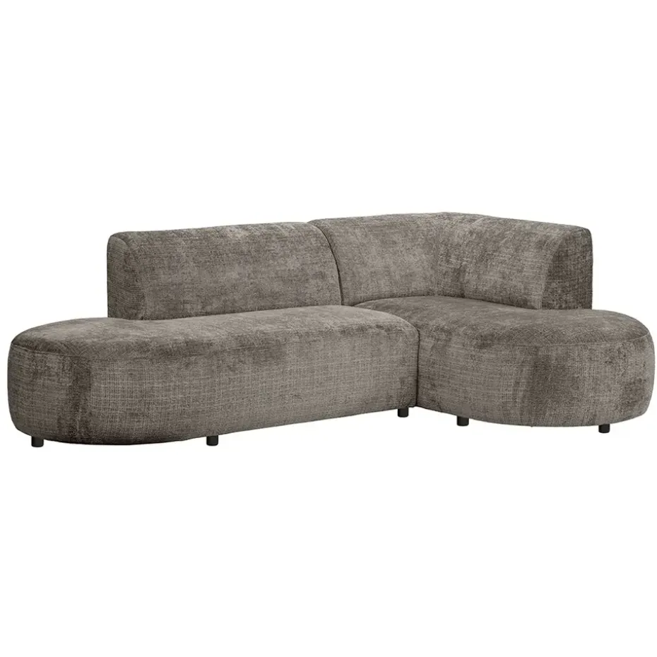 Hoekbank Luna rechts - stof Cremona - taupe