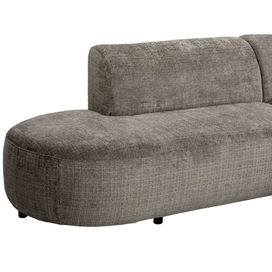 Hoekbank Luna rechts - stof Cremona - taupe